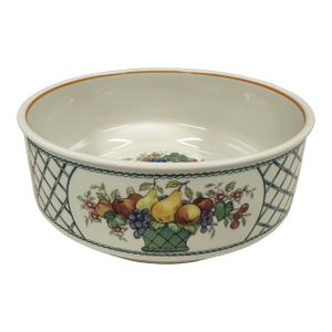 Vintage Porcelain Serving Bowl in the "Basket" Pattern by Villeroy & Boch.