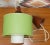 Brown Small Teak Opal Umbrella Mind Green Hanging Ceiling Lamp, 1960s For Sale - Image 8 of 10