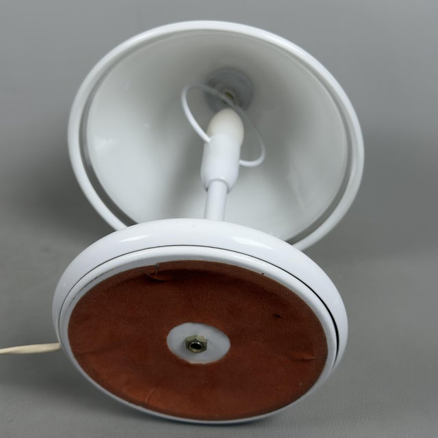 White Mushroom Table Lamp in Murano Glass and White Metal, 1970s For Sale - Image 8 of 13