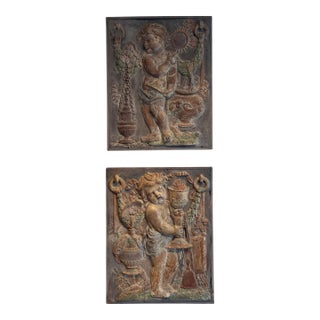 Pair 19th Century Carved Relief Panels For Sale