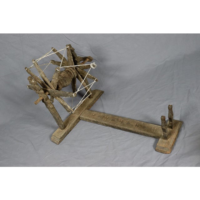Antique Traditional Basic Spinning Wheel, Nuristan Charkha, 1890s For Sale - Image 3 of 12