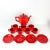 P V Italy Ceramic Orange Red Coffee/Tea and Serving Set- 25 Total Pieces For Sale In New York - Image 6 of 13