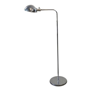 Mid Century Chrome Reading Floor Lamp For Sale