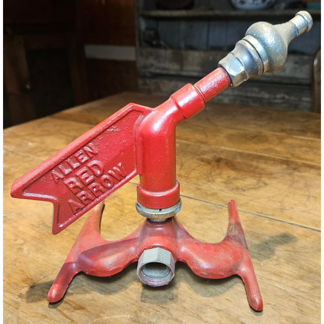 Vintage "Red Arrow" Lawn Sprinkler For Sale - Image 4 of 12