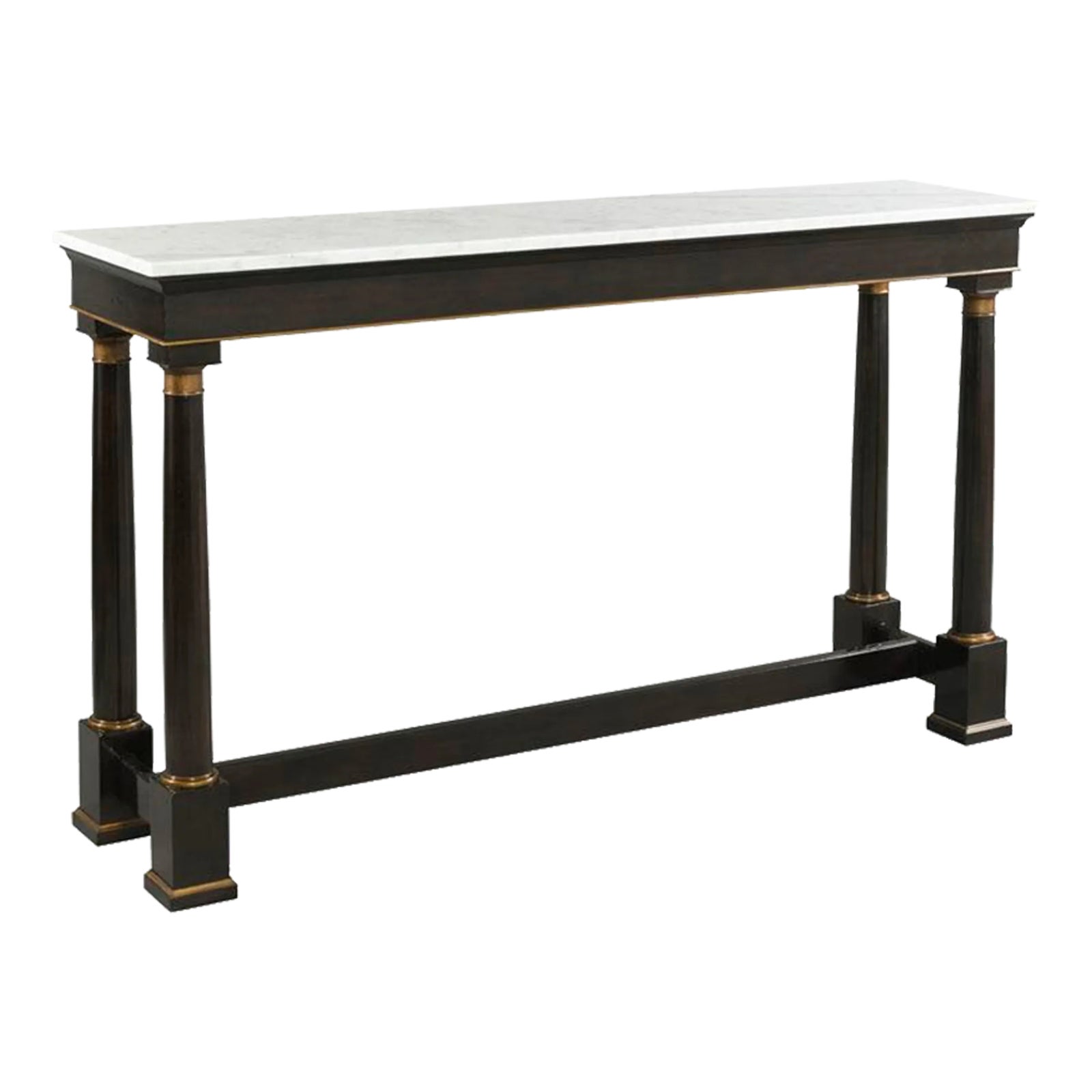 Woodbridge Furniture Connor Console, Blackened Stain Finish Chairish