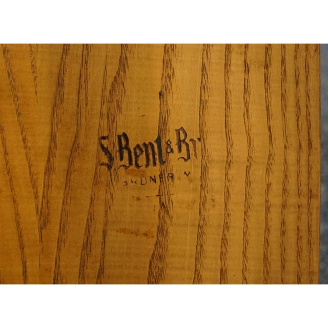 S Bent Brothers Solid Oak Early American Rustic Bow Back Windsor Dining Side Chair 485 1183 111 For Sale - Image 9 of 10
