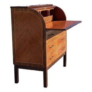 Vintage Swedish Roll-Top Desk by Gustafsson for Scandinavian Gallery For Sale