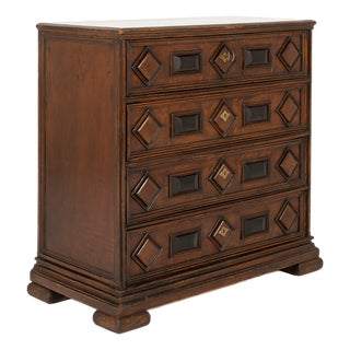 Early 18th Century Italian Walnut Chest of Drawers For Sale