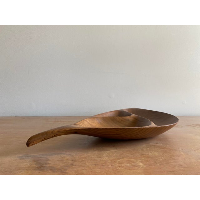 Emil Milan Sculptural Walnut Bowl For Sale - Image 12 of 13