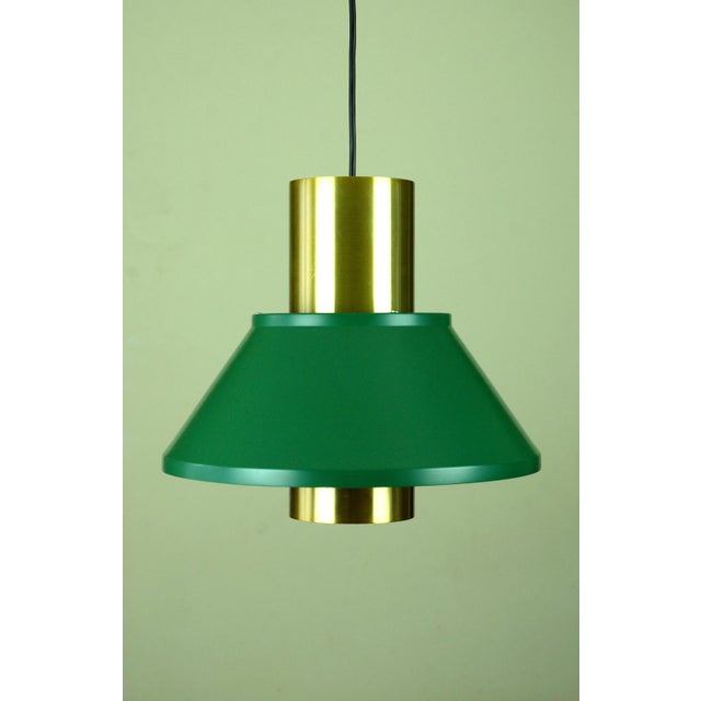 Forest Green Life Pendant Lamp by Jo Hammerborg for Fog & Mørup, 1960s, Set of 2 For Sale - Image 8 of 8