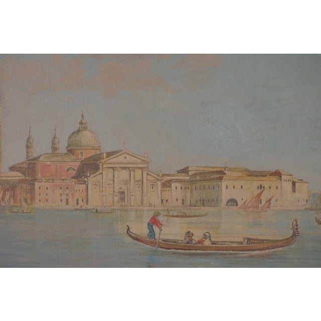 Venice with San Marco, Oil on Canvas, Gold Frame For Sale - Image 11 of 12