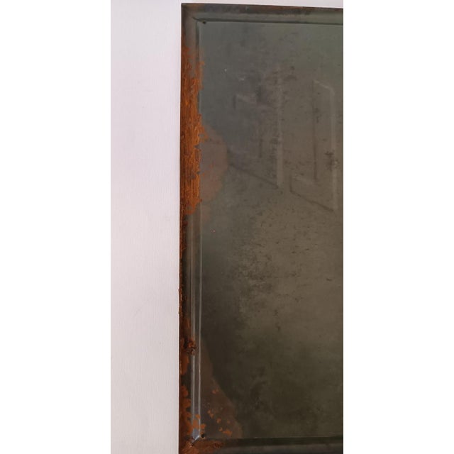 Blue Vintage World Bicycles Tin Advertising Sign, 1940s For Sale - Image 8 of 8