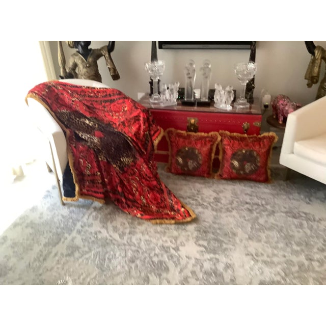 Versace Style Custom Made XL Pillows - a Pair For Sale - Image 9 of 12