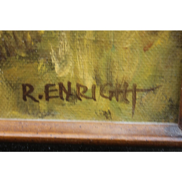 Late 20th Century Roland D. Enright Idealized Naturalistic Mountain Landscape Oil Painting 20th Century For Sale - Image 5 of 7