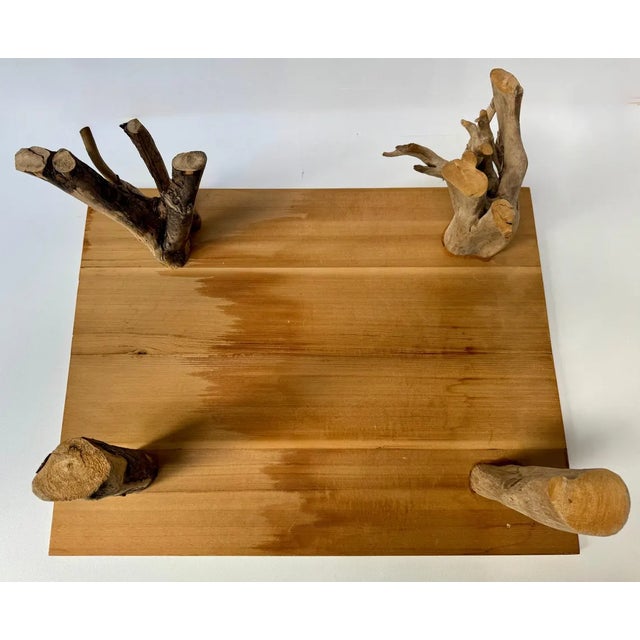 Vintage Driftwood & Cedar Low Tea Table For Sale - Image 10 of 12