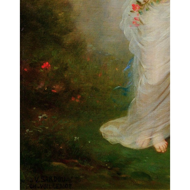 Gold Andre Charles Voillemot, Allegory of Summer, 1860s, Oil Painting, Framed For Sale - Image 8 of 18