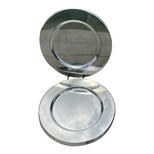 Godinger Silver Art 12" Silver-Plated Round Serving Tray Platters - 6