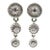 CZ Sterling Silver Dangling Drop Earrings - 2 Pieces For Sale