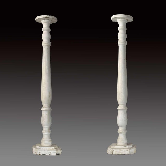 Wooden Columns - A Pair For Sale - Image 4 of 5