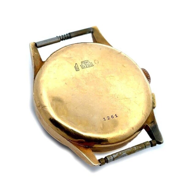 1950s Chronographe Suisse Men's Watch 37mm 18k Rose Gold Antimagnetic 17Rbies For Sale - Image 5 of 5