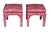 1980s Pair Pink Bunny Williams Style Benches/Ottomans in Brunschwig & Fils For Sale - Image 9 of 10
