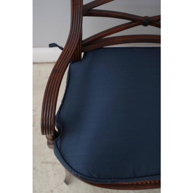 Wood Theodore Alexander Regency Style Cane Seat Window Bench For Sale - Image 7 of 17