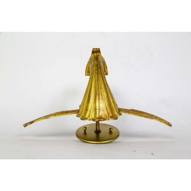 Bronze 1920s Two Art Deco Gilt Bronze Avian Theater Sconces, Pair For Sale - Image 8 of 11