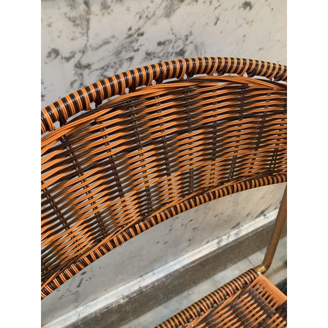 Metal Vintage Italian Garden Patio Scoubidou Armchairs, 1950s, Set of 6 For Sale - Image 7 of 18