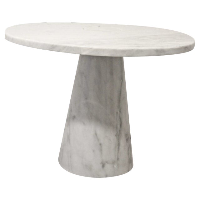 Italian White Carrara Marble Eros Series Coffee Table by Angelo Mangiarotti, 1970s, Set of 2 For Sale