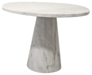 Italian White Carrara Marble Eros Series Coffee Table by Angelo Mangiarotti, 1970s, Set of 2