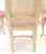 Wood Set 6 Tall Back Thick Cream Lacquer Carved French Dining Chairs Stretchers For Sale - Image 7 of 8