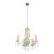 Mid 20th Century Restored Traditional Five Light Clear Crystal Chandelier For Sale
