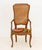Set of Five Italian Provincial Style Cane-Paneled Walnut Dining Chairs For Sale - Image 11 of 15