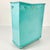 1950s Vintage Hollywood Regency Boho Chic Turquoise Handpainted Flora Metal Wastebasket For Sale - Image 10 of 18