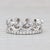 0.58ctw Eternity Diamond Crown Ring 14k White Gold Size 4.25 Stackable For Sale - Image 4 of 8