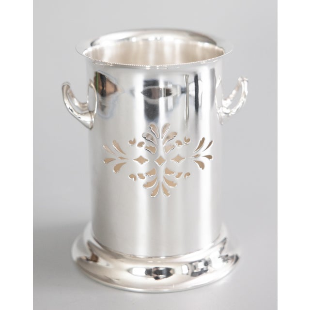 19th Century English Silver Plate Wine Coaster Caddy Bottle Holder For Sale - Image 4 of 9