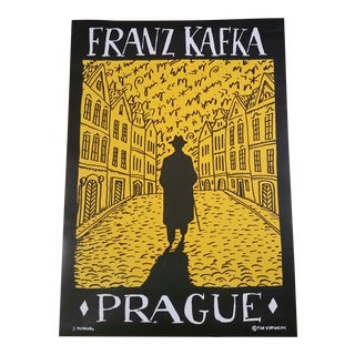 Vintage 1990s Jiri Votruba Kafka Prague Graphic Design Poster For Sale
