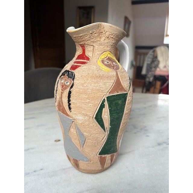 Italian Ceramic Figurative Jug from Fratelli Fanciullacci, 1950s For Sale - Image 10 of 13