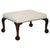 Antique Early Victorian Claw and Ball Feet Ottoman with White Suede Seat For Sale - Image 12 of 12