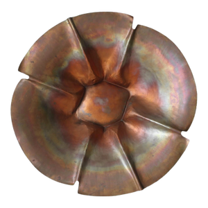 Monumental 36 Inch Thomas Roy Markusen Copper Wallhanging/Coffee Table Flower Sculpture Brutalist