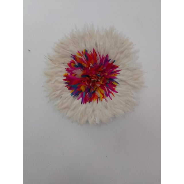 Juju Hat Multicolor Outline White of 24" - 60 Cm For Sale - Image 4 of 6