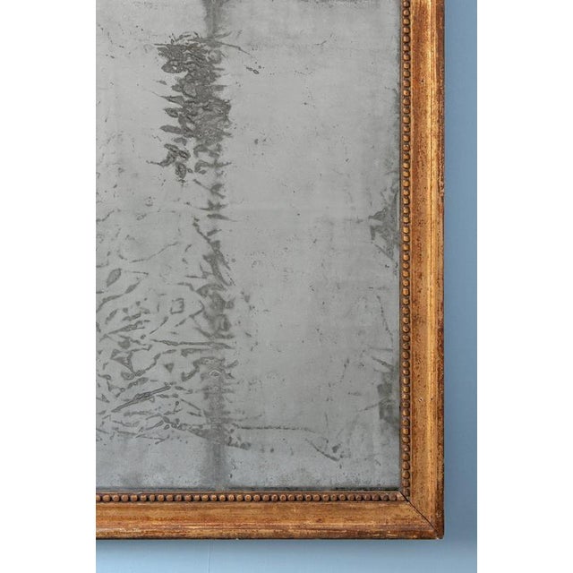 French Louis XVI Beaded Gilt Gesso Mirror, 1780 For Sale - Image 3 of 8