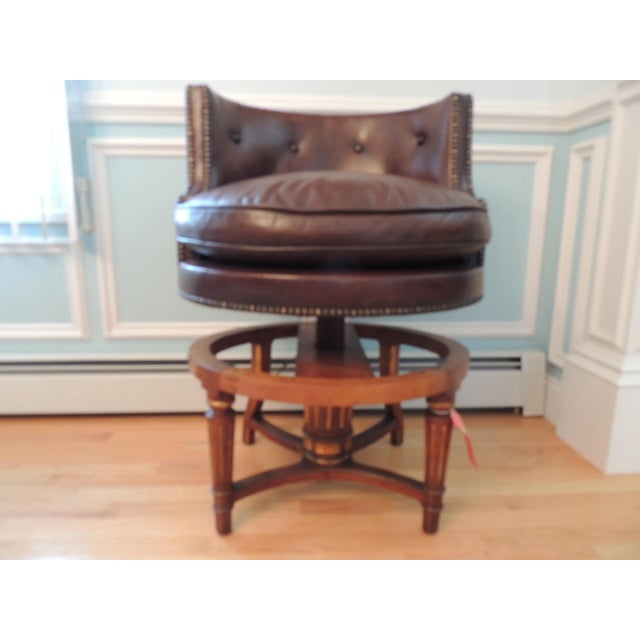 Late 19th Century Howard & Sons Barrel-Form Desk Chair For Sale In New York - Image 6 of 13