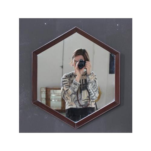 Hexagon Shaped Mirror, 1950s For Sale - Image 9 of 9