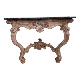 Early 20th Century French Console With Marble Top For Sale