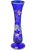 Mid 20th Century Antique Floral-Patterned Blue Glass Vase For Sale - Image 5 of 5