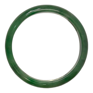 2.5" Chinese Natural Mixed Green Jade Stone Bracelet Bangle