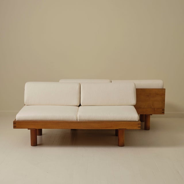 Pierre Chapo Pierre Chapo "L09e" Two-Seater Sofas, a Pair, 1960s For Sale - Image 4 of 11