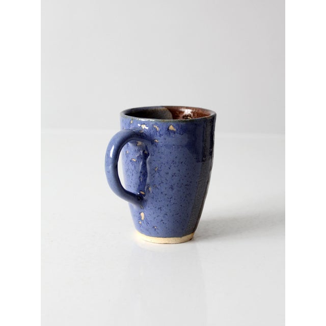 Contemporary Vintage Handmade Studio Pottery Mug For Sale - Image 3 of 11