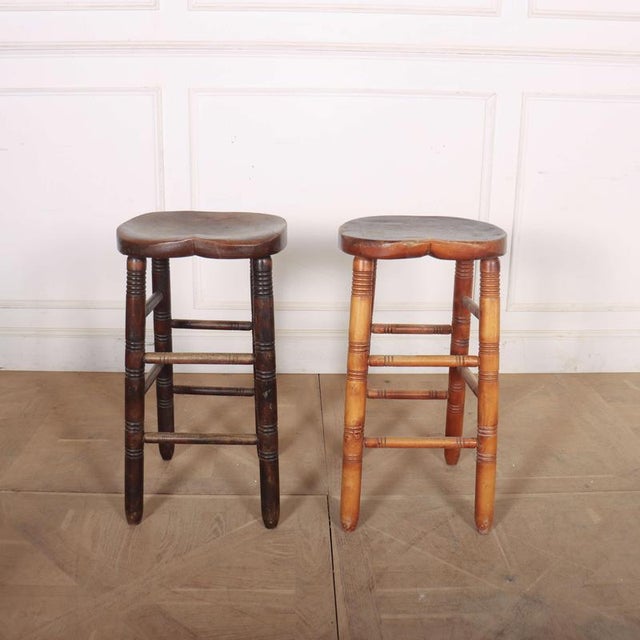 Brown Bar Stools, 1890s, Set of 4 For Sale - Image 8 of 11